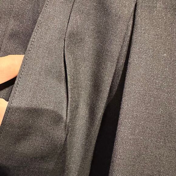 Boss Hugo Boss Dress Pants 35x28 Black Cuff Hem 100% Wool Vintage Luxury - Picture 10 of 11